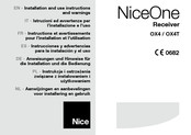 Nice OX4 Instrucciones Y Advertencias Para La Instalación Y El Uso