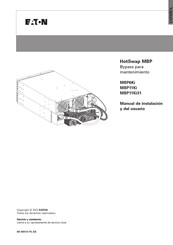 Eaton HotSwap MBP6Ki Manual De Instalación Y Del Usuario