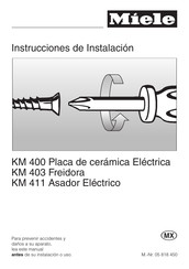 Miele KM 403 Instrucciones De Instalación