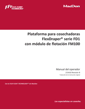 MacDon FLEX-FLOAT TECHNOLOGY FlexDraper FD135 Manual Del Operador