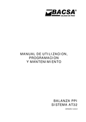 Bacsa B Manual De Utilizacion, Programacion Y Mantenimiento