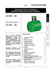 Garantia CRISTALL 102031 Instrucciones De Montaje Y Mantenimiento