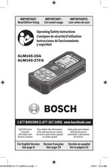 Bosch GLM165-25G Instrucciones De Funcionamiento Y Seguridad