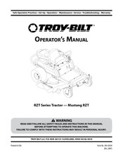 Troy-Bilt RZT Serie Manual Del Operador
