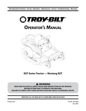 Troy-Bilt Mustang RZT Manual Del Operador