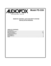 Audiovox PS-330i Guia De Instalacion