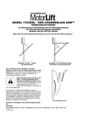 Chamberlain MotorLift ARM 1703EML Instrucciones De Montaje