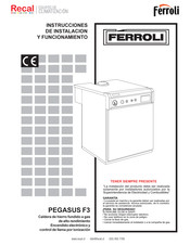 Ferroli PEGASUS F3 Instrucciones De Instalación Y Funcionamiento