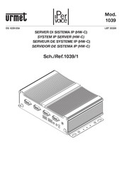 Urmet 1039/1 Manual Del Usario