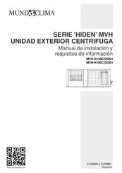 mundoclima Hiden Serie Manual De Instalacion Y Requisites De Informacion