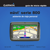 Garmin nuvi 800 Serie Guia De Inicio Rapido