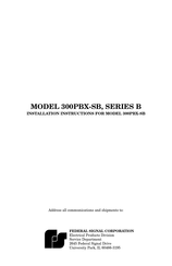 Federal Signal Corporation 300PBX-SB Instrucciones De Instalación