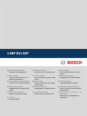 Bosch 1 687 011 537 Manual Original