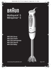 Braun Multiquick 5 Minipimer 5 MR 530 Bolognese Manual De Instrucciones