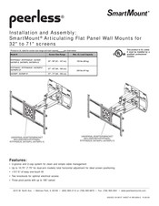 PEERLESS SmartMount SA750P-S Instalación Y Ensamblaje