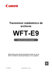 Canon WFT-E9D Guia Del Usuario Avanzado