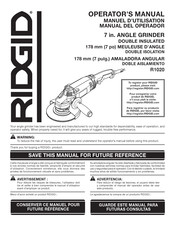 RIDGID R1020 Manual Del Operador