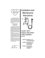 T&S B-0177 La Instalación Y Las Instrucciones De Mantenimiento