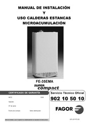 Fagor Super compact FE-35EMA Manual De Instalacion Y Uso