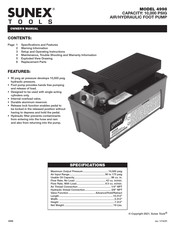 Sunex Tools 4998 Manual De Operation