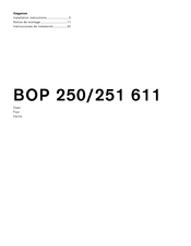 Gaggenau BOP 250 611 Instrucciones De Instalación