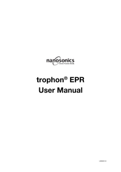 Nanosonics trophon EPR Manual Del Usuario