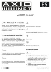 Axio MET AX-3003P Manual De Instrucciones