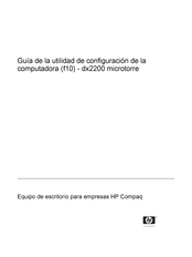 HP Compaq dx2200 microtorre Guía De Instalación Del Usuario