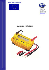 PCE Instruments PCE-IT111 Manual De Instrucciones