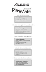 Alesis PlayMate Guitarist Manual De Inicio Rápido Del Usuario