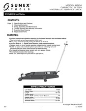 Sunex Tools 6604 Manual Del Propietário