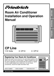 Friedrich CP12 Manual De Instalación Y Funcionamiento