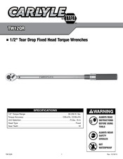 Napa CARLYLE TW12QR Instrucciones De Operación