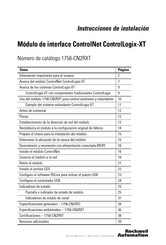 Rockwell Automation Allen-Bradley ControlNet ControlLogix-XT Instrucciones De Instalación