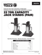 Matco Tools JS22TA Instrucciones De Operación