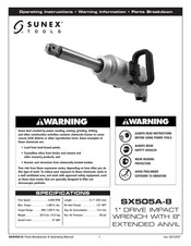 Sunex Tools SX505A-8 Instrucciones De Operación