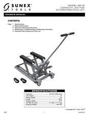 Sunex Tools 6616 Manual Del Propietário