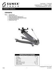 Sunex Tools 7750B Manual Del Propietário
