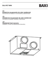 Baxi SILA RCT MINI Instrucciones De Instalación, Funcionamiento Y Mantenimiento