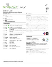 Symmons Unity 6601 Manual De Funcionamiento Y Mantenimiento