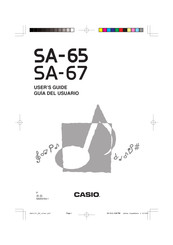 Casio SA-65 Guia Del Usuario