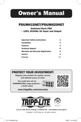 Tripp-Lite PDUMH15NET Manual Del Propietário