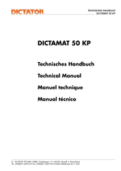 Dictator DICTAMAT 50 KP Manual Tecnico