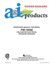 A&I Products PW-1500E Manual Del Operador