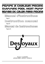 DESJOYAUX PISCINES JD PAC 16 Manual De Instrucciones