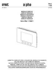 Urmet ALPHA 1168 Manual Completo De Uso