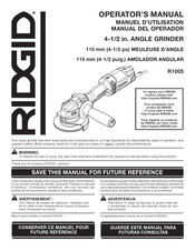 RIDGID R1005 Manual Del Operador