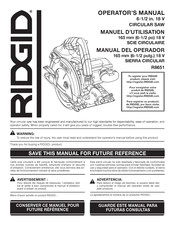 RIDGID R8651 Manual Del Operador