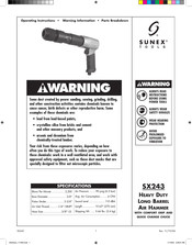 Sunex Tools SX243 Manual De Instrucciones