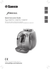 Saeco XSMALL HD8747 Guía De Instrucciones Rápida